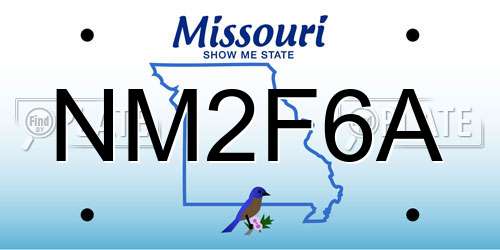 NM2F6A Missouri License Plate