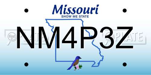 NM4P3Z Missouri License Plate