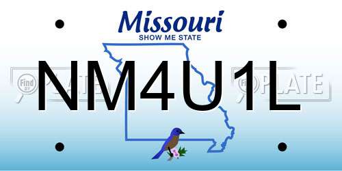NM4U1L Missouri License Plate