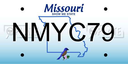 NMYC79 Missouri License Plate