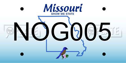NOG005 Missouri License Plate