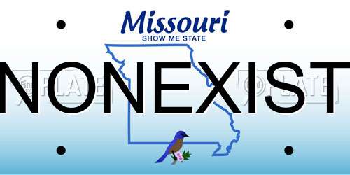 NONEXIST Missouri License Plate