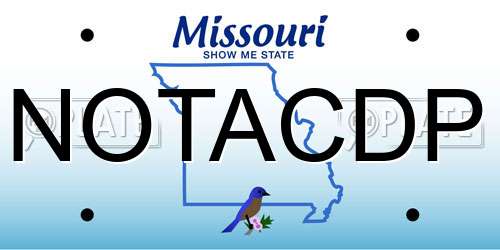 NOTACDP Missouri License Plate
