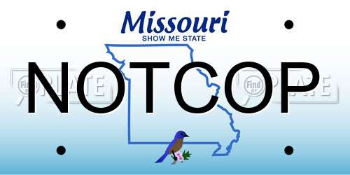 NOTCOP Missouri License Plate