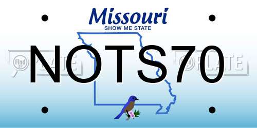 NOTS70 Missouri License Plate