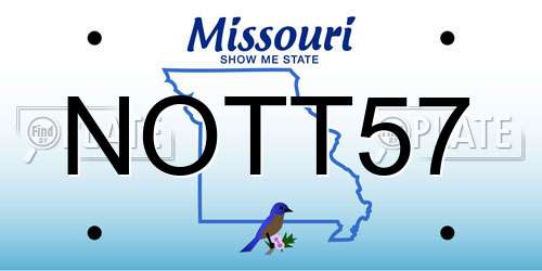 NOTT57 Missouri License Plate