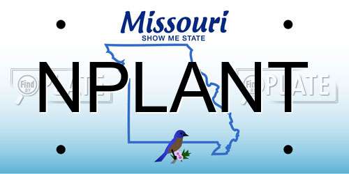NPLANT Missouri License Plate