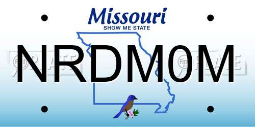 NRDM0M Missouri License Plate