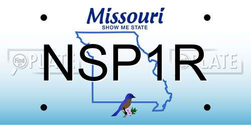 NSP1R Missouri License Plate