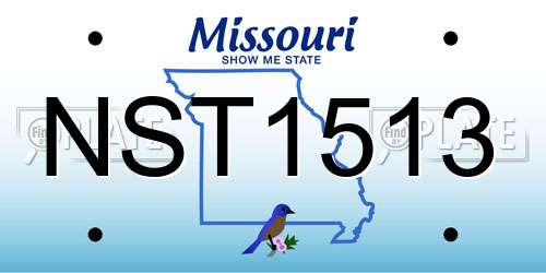 NST1513 Missouri License Plate