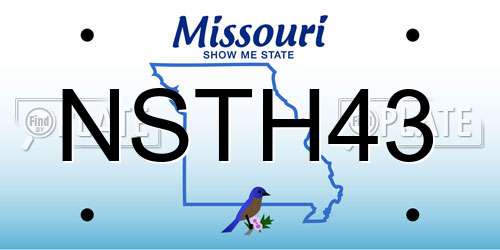 NSTH43 Missouri License Plate