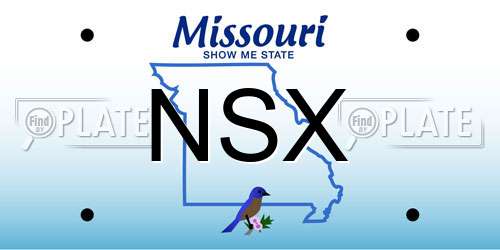 NSX Missouri License Plate