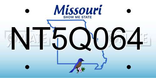 NT5Q064 Missouri License Plate