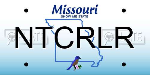 NTCRLR Missouri License Plate