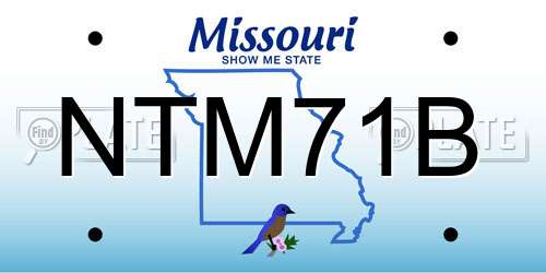 NTM71B Missouri License Plate