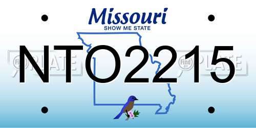 NTO2215 Missouri License Plate