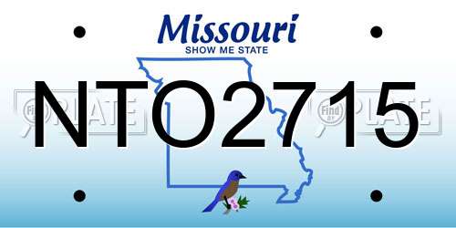 NTO2715 Missouri License Plate