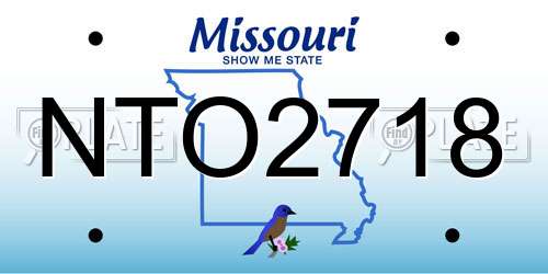 NTO2718 Missouri License Plate