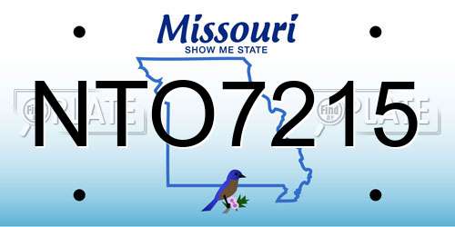NTO7215 Missouri License Plate