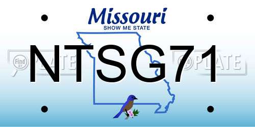 NTSG71 Missouri License Plate