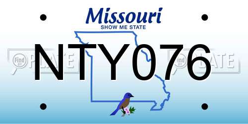 NTY076 Missouri License Plate