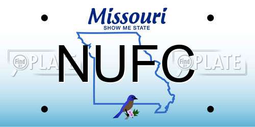 NUFC Missouri License Plate