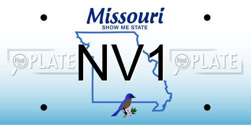 NV1 Missouri License Plate
