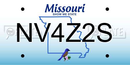 NV4Z2S Missouri License Plate