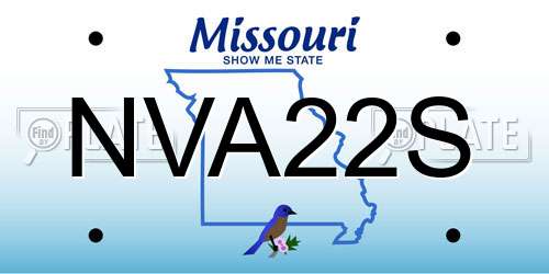 NVA22S Missouri License Plate