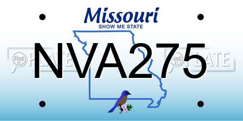NVA275 Missouri License Plate
