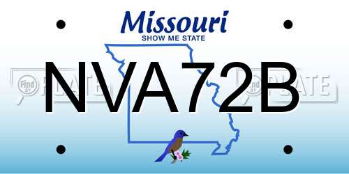 NVA72B Missouri License Plate