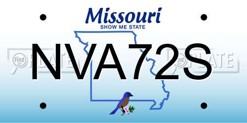 NVA72S Missouri License Plate