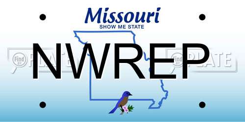 NWREP Missouri License Plate