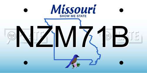 NZM71B Missouri License Plate