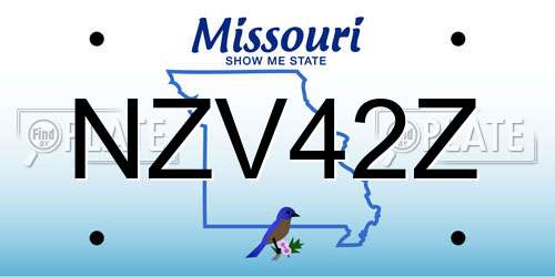 NZV42Z Missouri License Plate