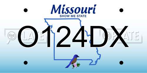O124DX Missouri License Plate
