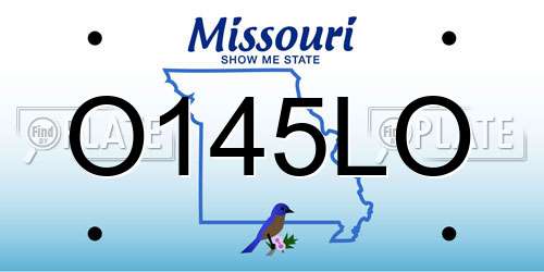 O145LO Missouri License Plate
