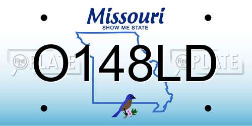 O148LD Missouri License Plate