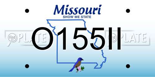 O155II Missouri License Plate