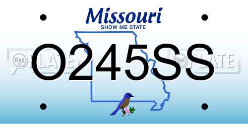 O245SS Missouri License Plate
