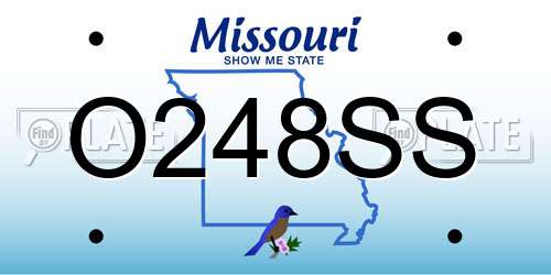 O248SS Missouri License Plate