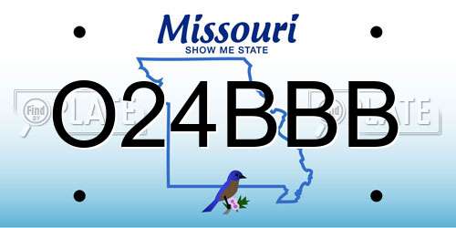 O24BBB Missouri License Plate