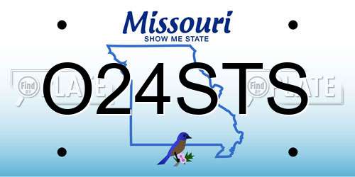 O24STS Missouri License Plate