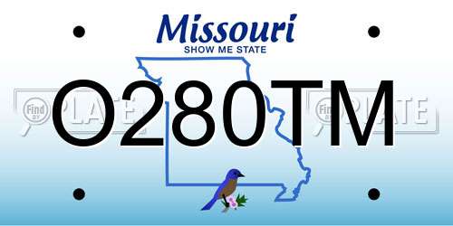 O280TM Missouri License Plate