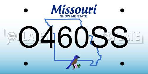 O460SS Missouri License Plate