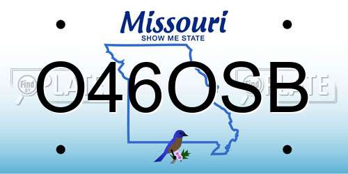 O46OSB Missouri License Plate
