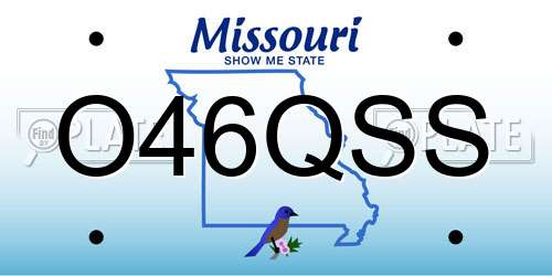 O46QSS Missouri License Plate