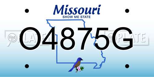 O4875G Missouri License Plate