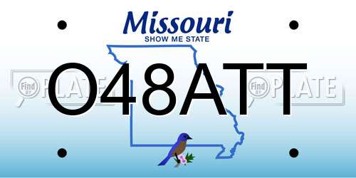 O48ATT Missouri License Plate