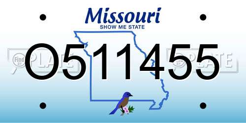 O511455 Missouri License Plate